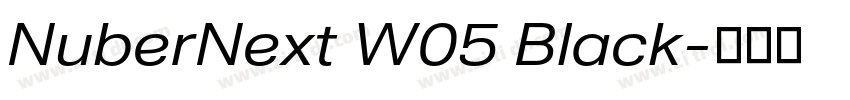 NuberNext W05 Black字体转换